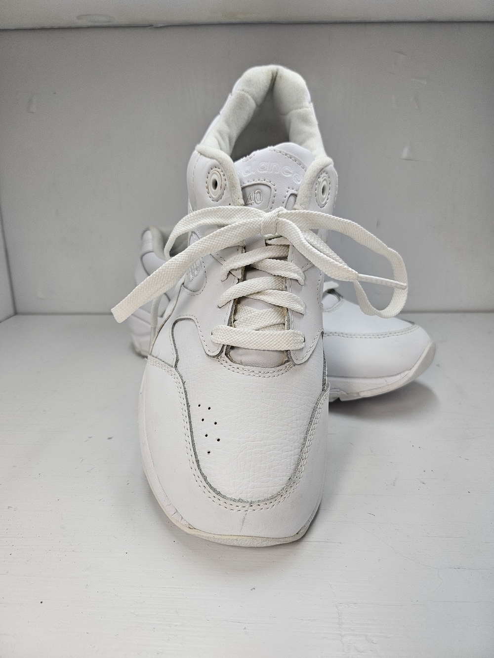 New Balance White Plush-Lined Sneaker